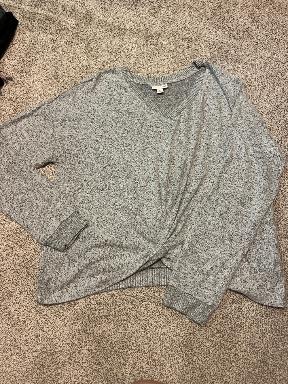 Twisted front sweater